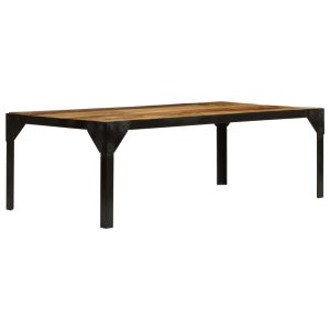 vidaXL sofabord ovalt 110 cm massivt ru mangotræ og stål