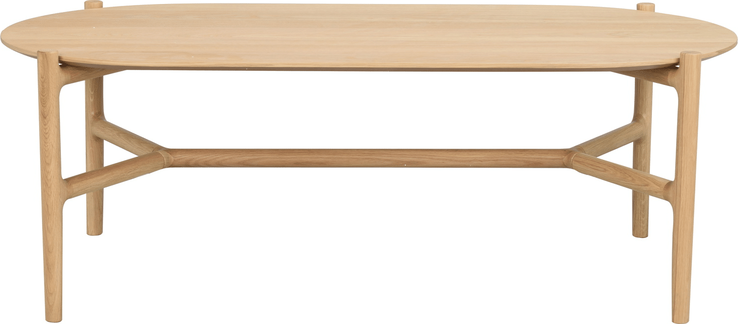 Sofabord/kaffebord Rowico Holton ovalt lakeret egetræ 130x65 cm