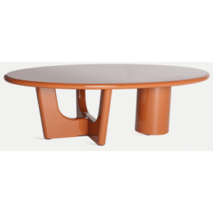 BAZA Ovalt sofabord i MDF 120 x 60 cm - Orange højglans