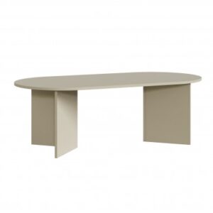 Ovalt sofabord i møbelplade H40 x B119 x D60 cm - Sand