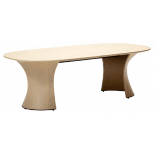 ROOT Ovalt sofabord i egetræsfinér 130 x 65 cm - White wash