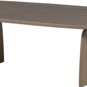 Sofabord WOOOD Tablo ovalt i egetræ bejdset Pebble Grey 110x60 H35 cm FSC Mix