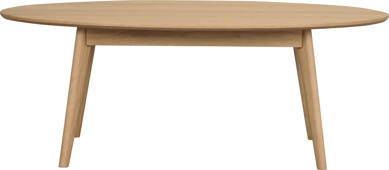 Sofabord Rowico Yumi ovalt egetræ 130x65x48 cm skandinavisk minimalisme